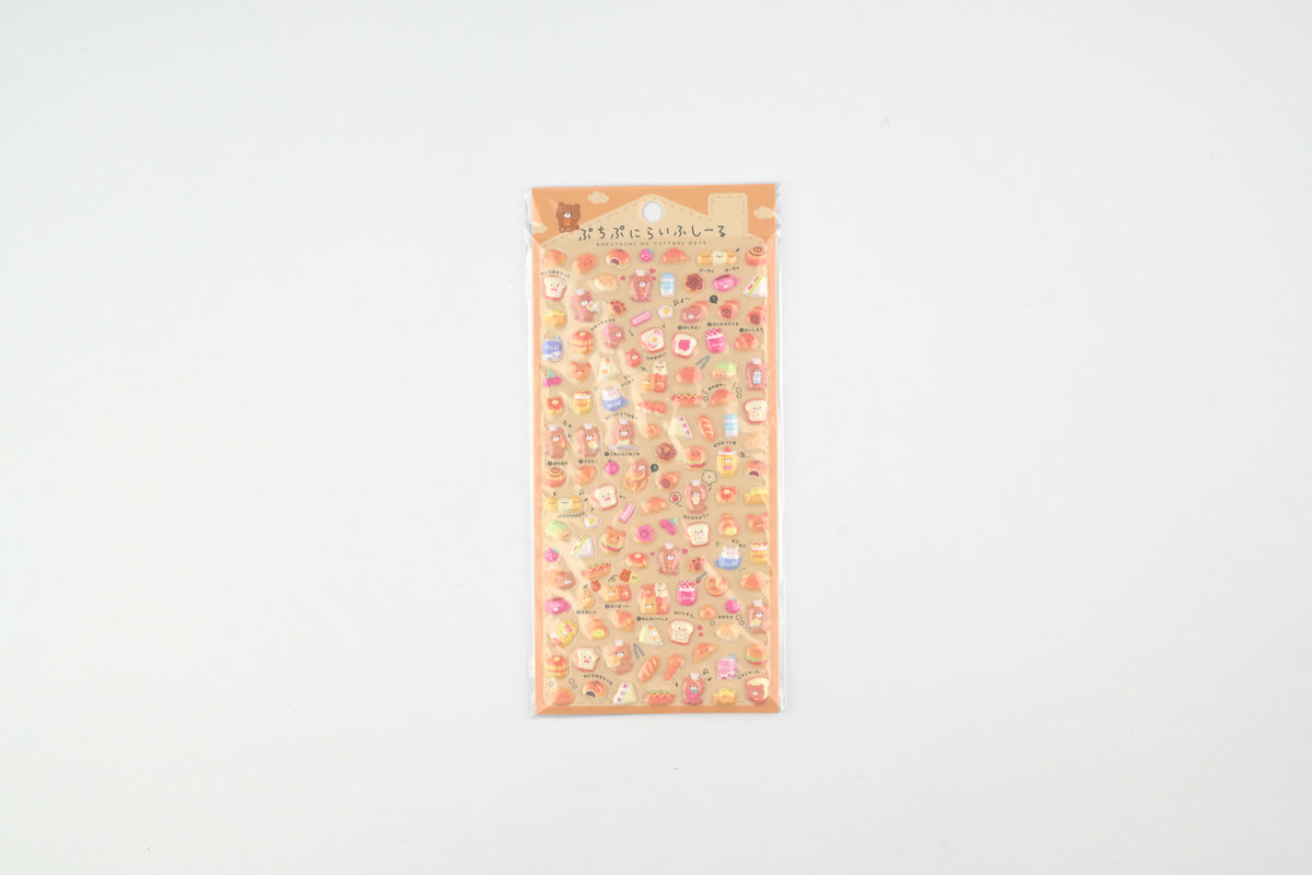 Q-Lia Puchu Puni Life Stickers - Bread Bear Life