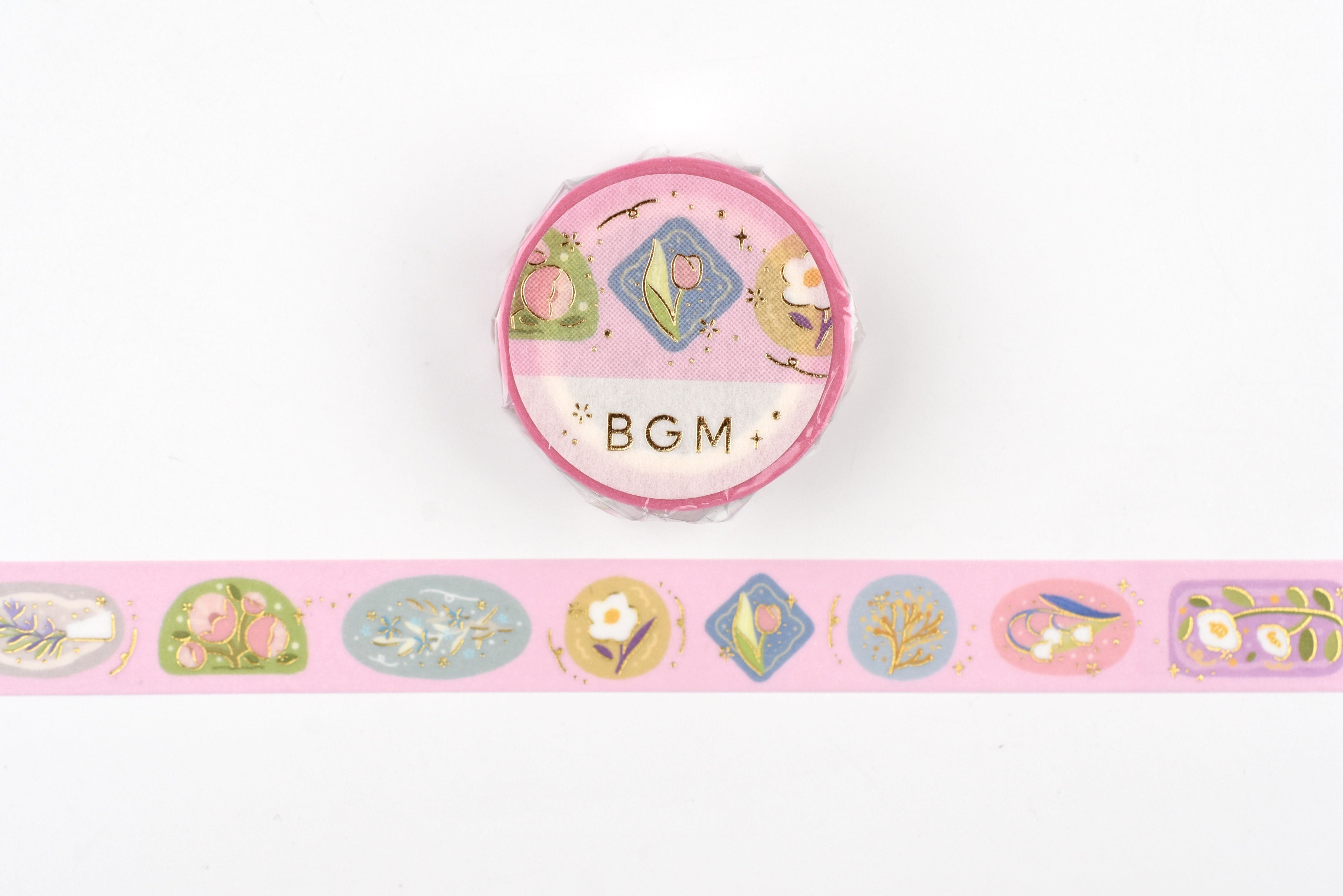 BGM Life Washi Tape - Foil Stamping - Flower Brooch