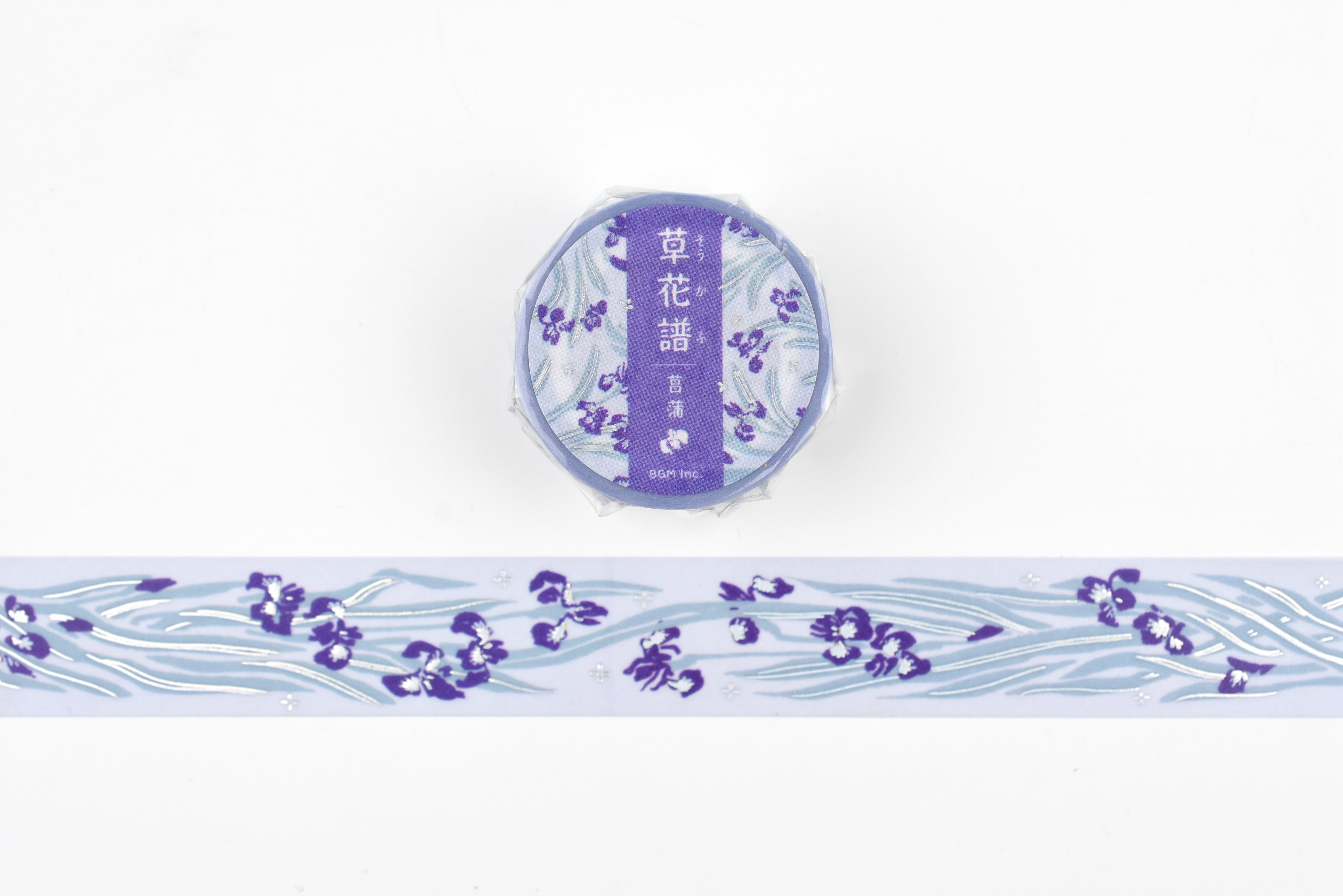 BGM Washi Tape - Foil Stamping - Kusahanafu - Iris
