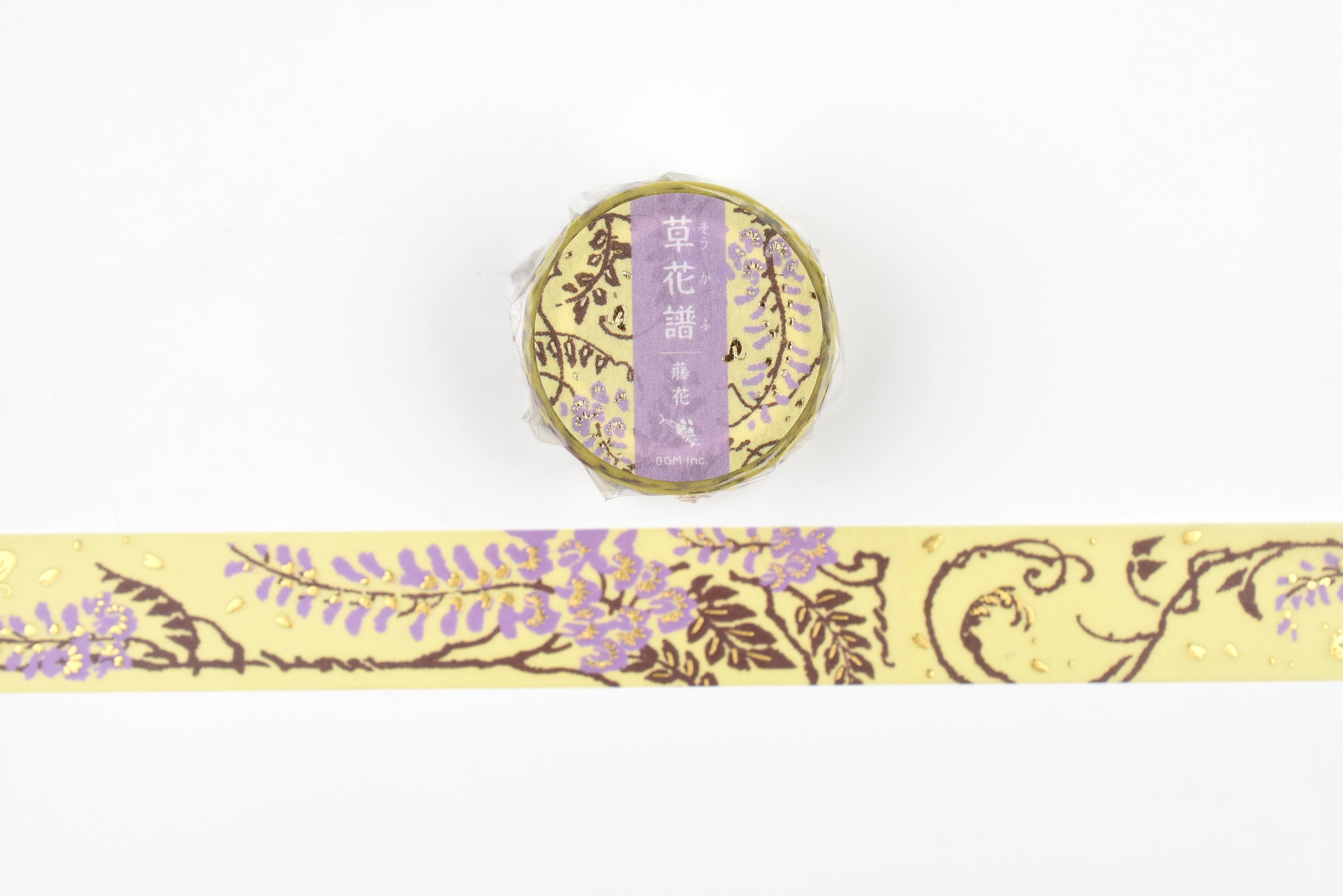BGM Washi Tape - Foil Stamping - Kusahanafu - Wisteria