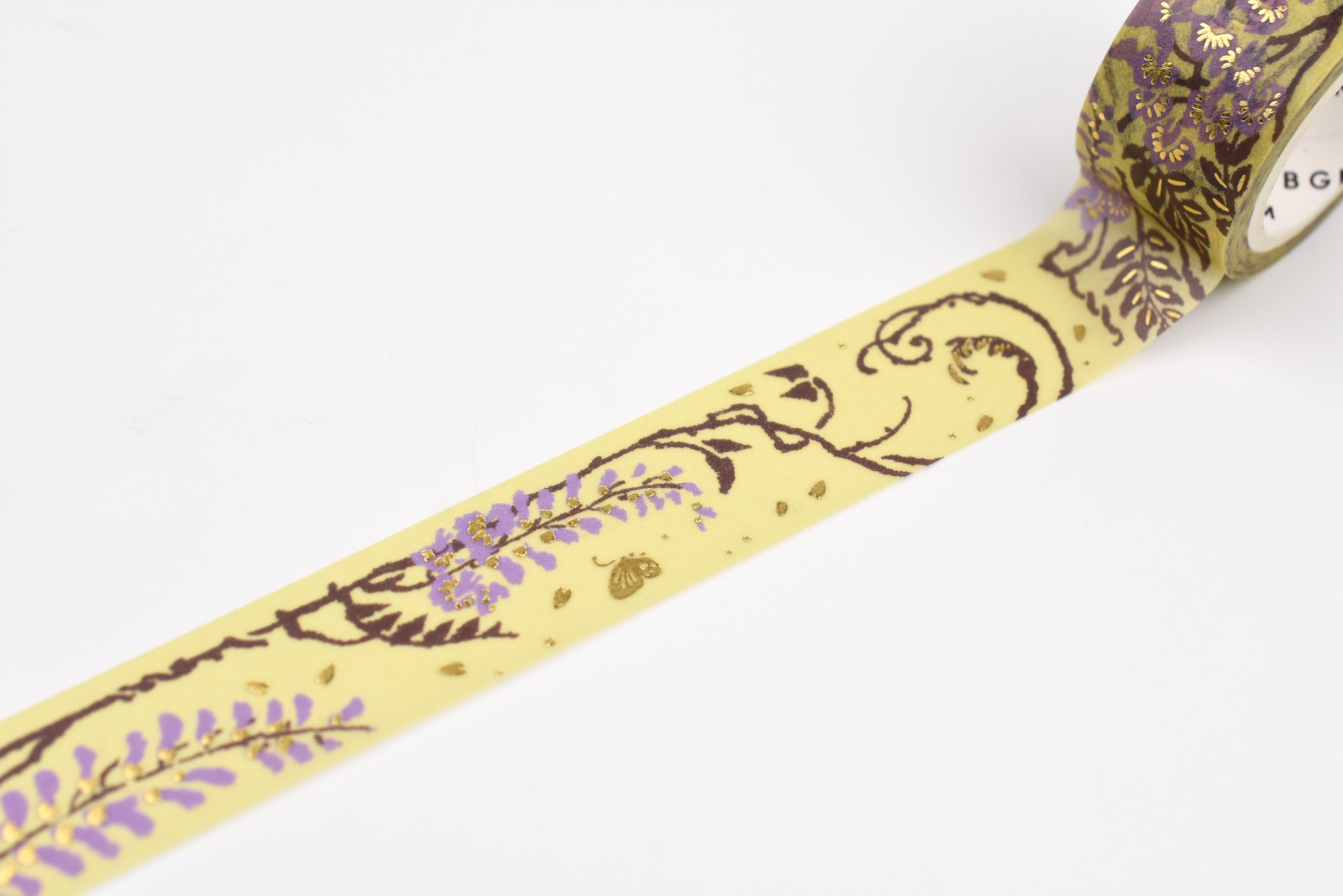 BGM Washi Tape - Foil Stamping - Kusahanafu - Wisteria