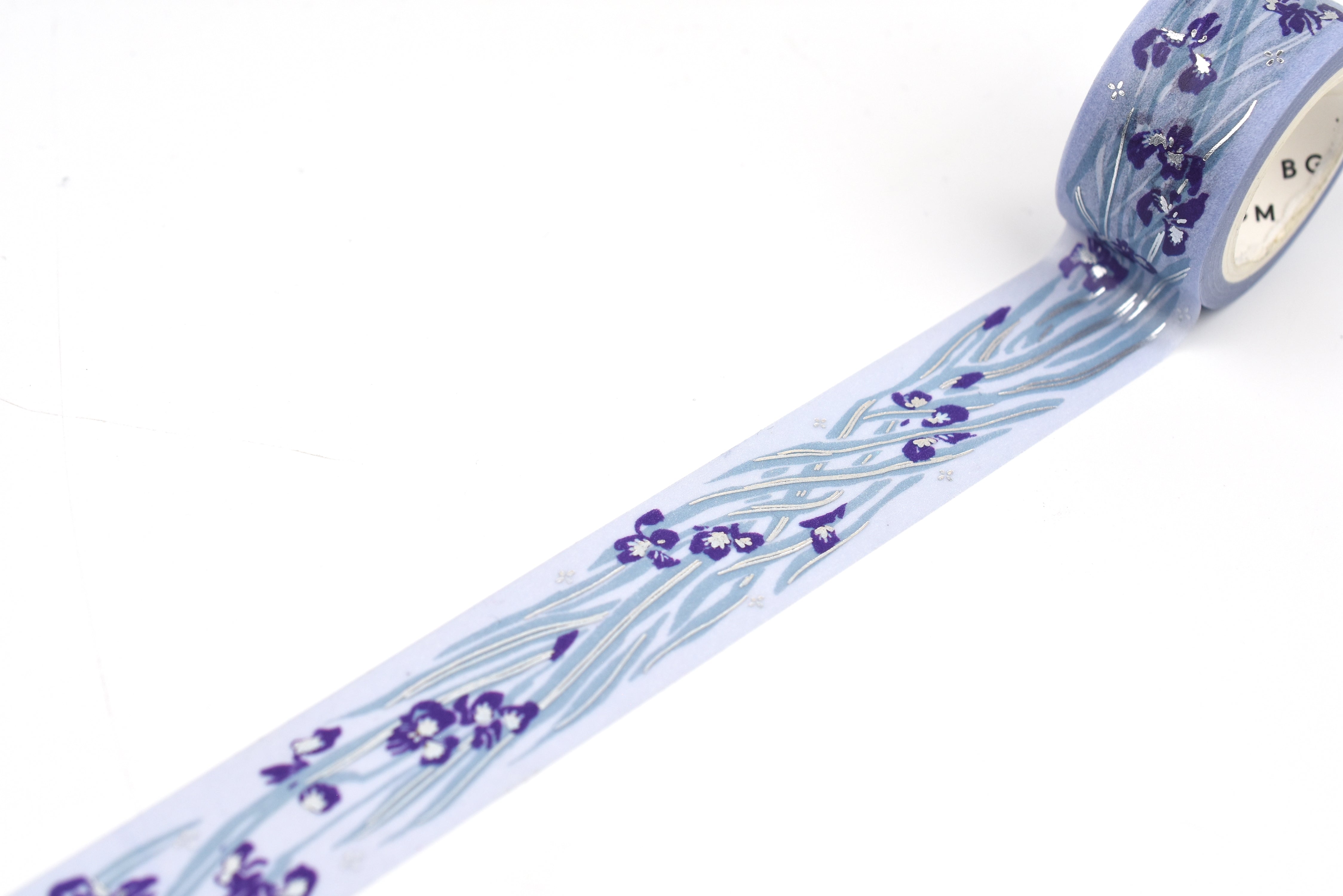 BGM Washi Tape - Foil Stamping - Kusahanafu - Iris