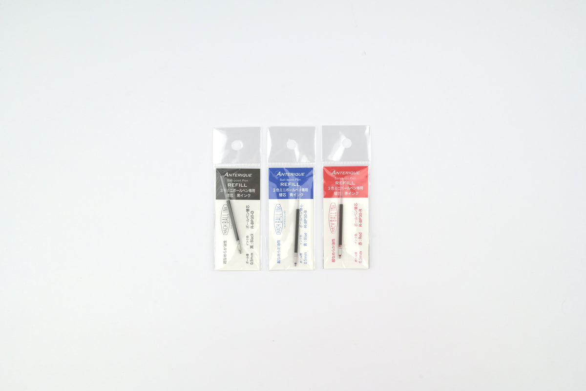 Anterique Stationers - 3-Color Ballpoint Pen Refill - Mini - 0.5 mm