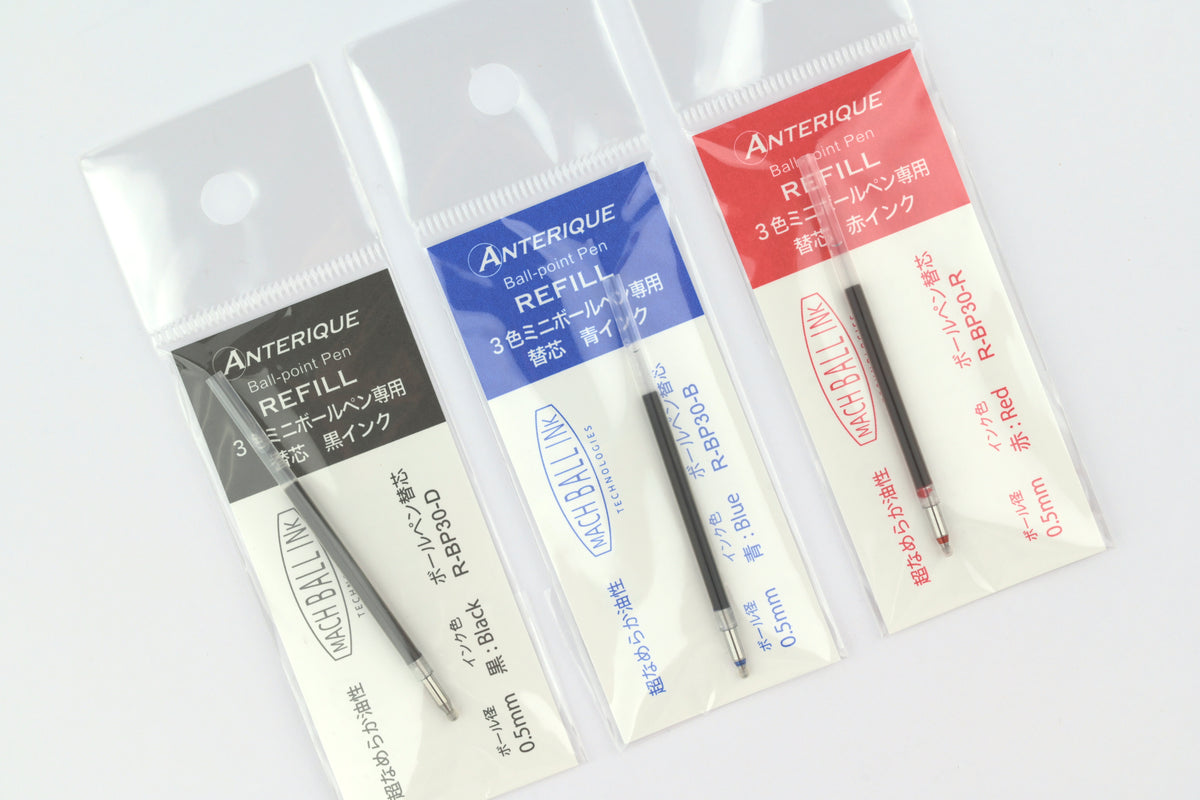 Anterique Stationers - 3-Color Ballpoint Pen Refill - Mini - 0.5 mm