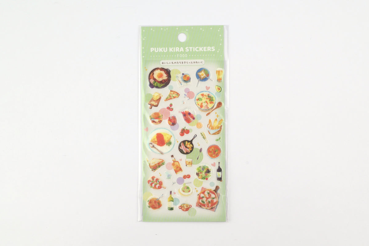 Pine Book Puffy Stickers - Puku Kira - Western Food