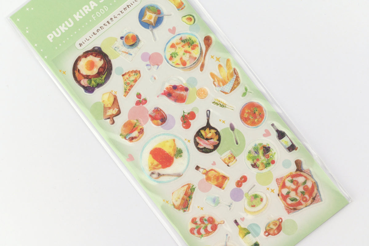 Pine Book Puffy Stickers - Puku Kira - Western Food
