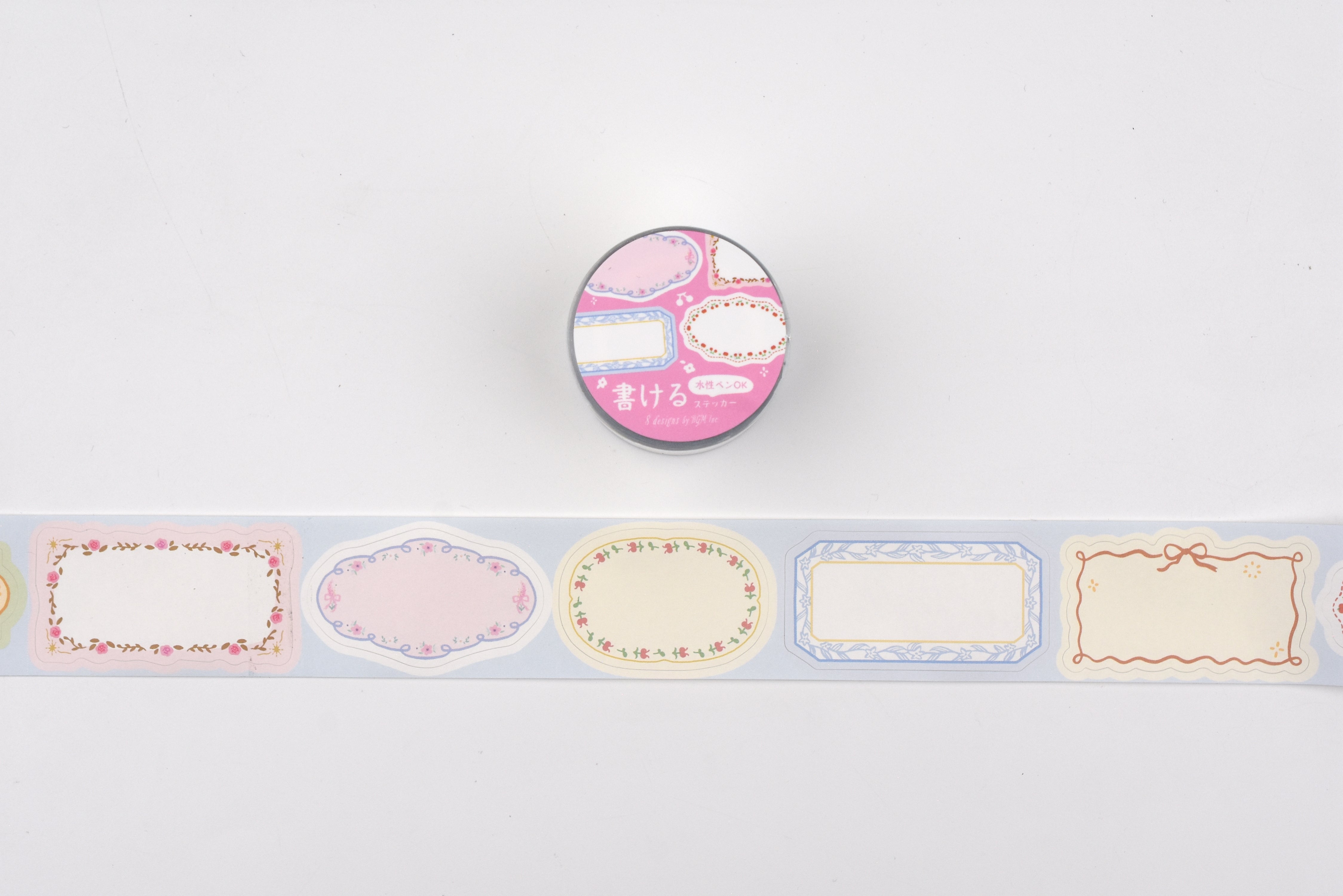 BGM Roll Sticker - Writable - Flower Frame