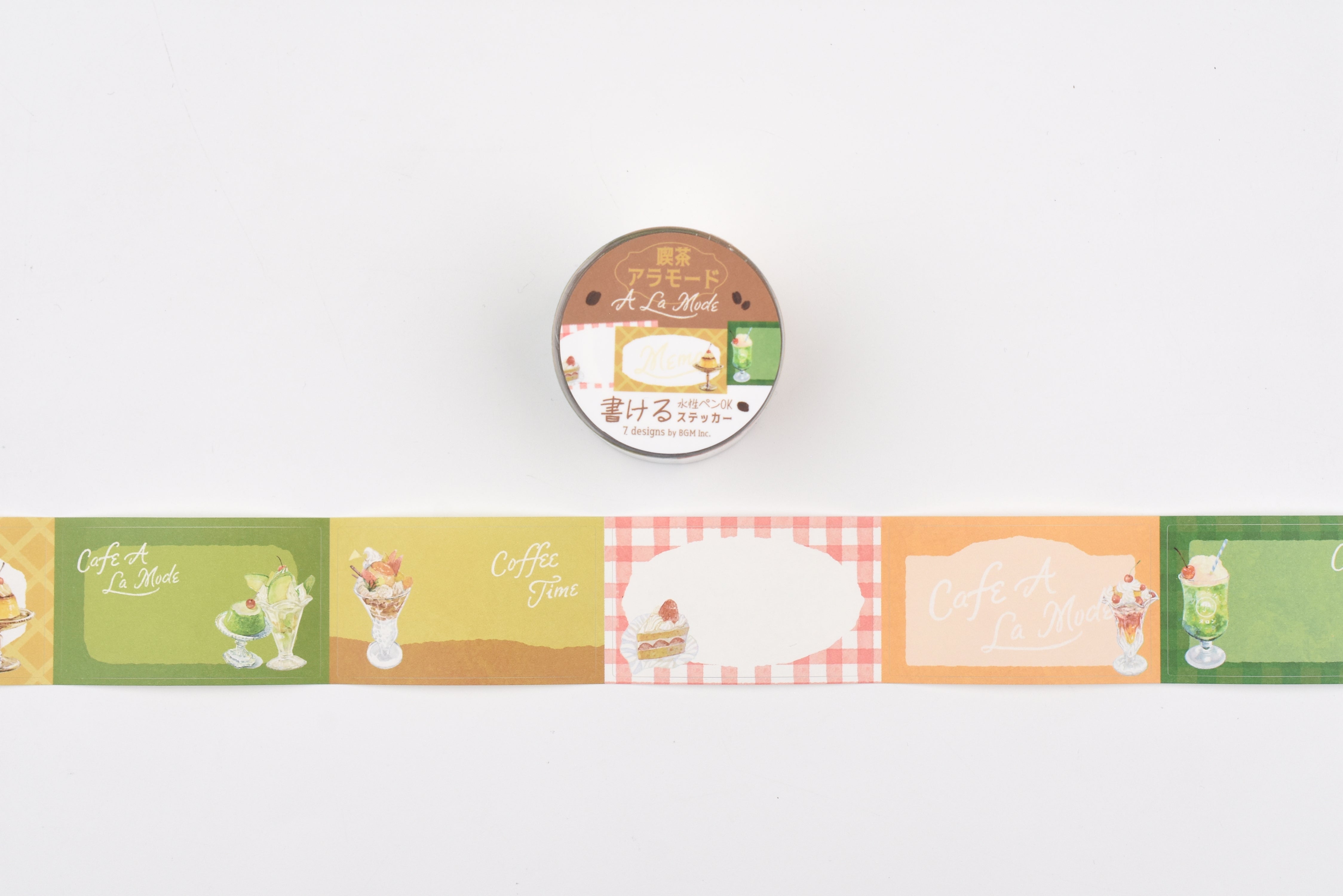 BGM Roll Sticker - Writable - Cafe A La Mode