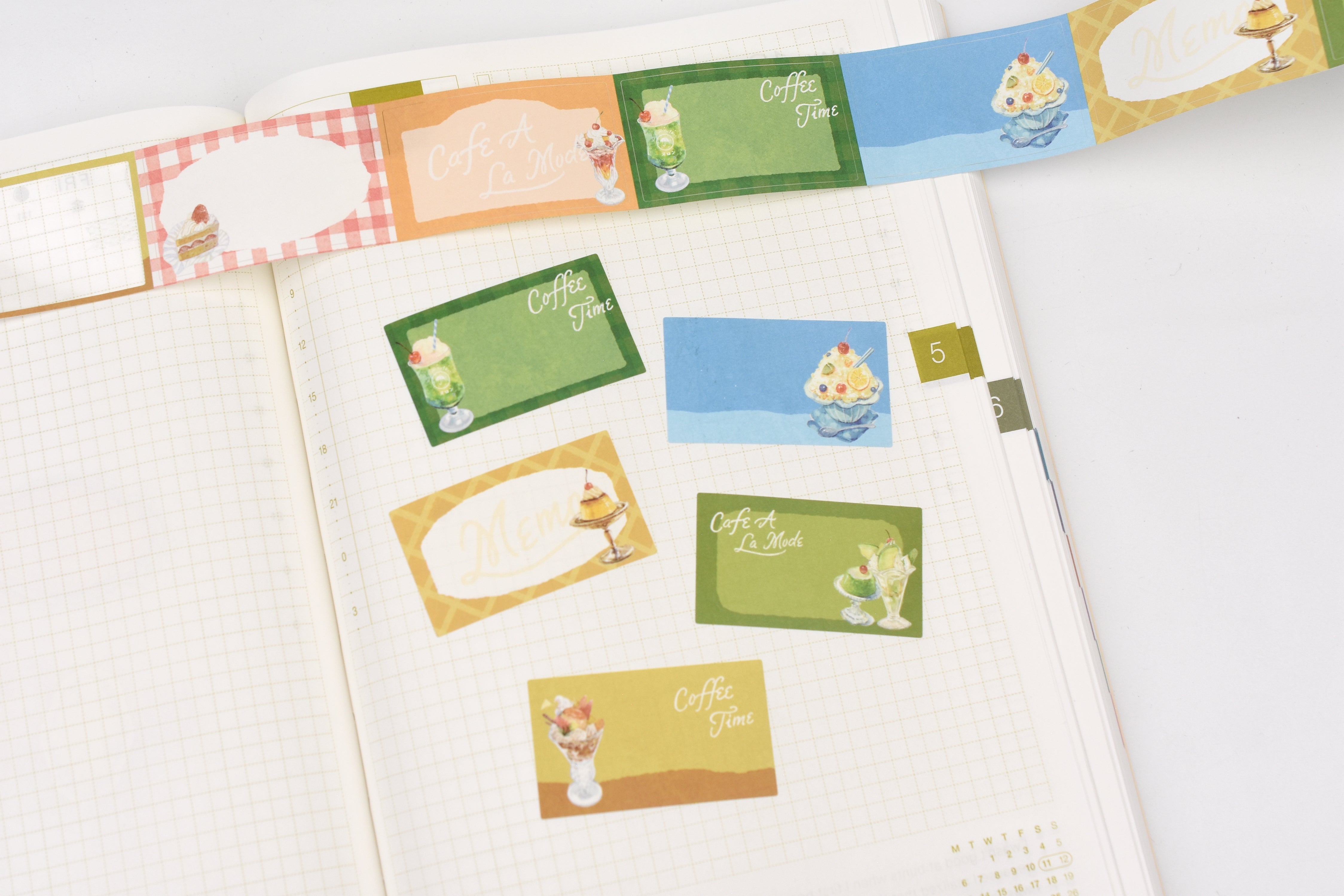 BGM Roll Sticker - Writable - Cafe A La Mode