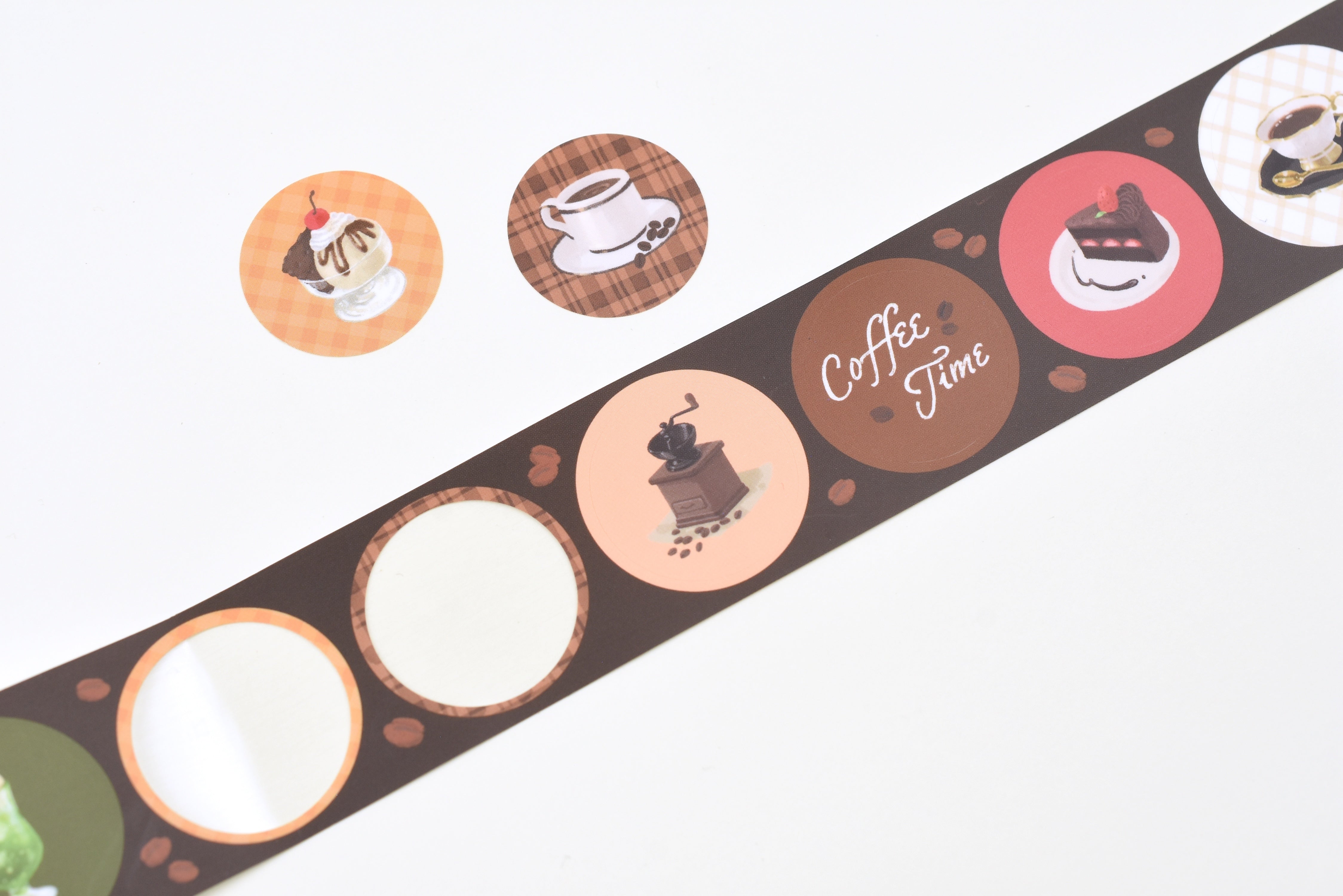 BGM Roll Sticker - Round - Cafe A La Mode
