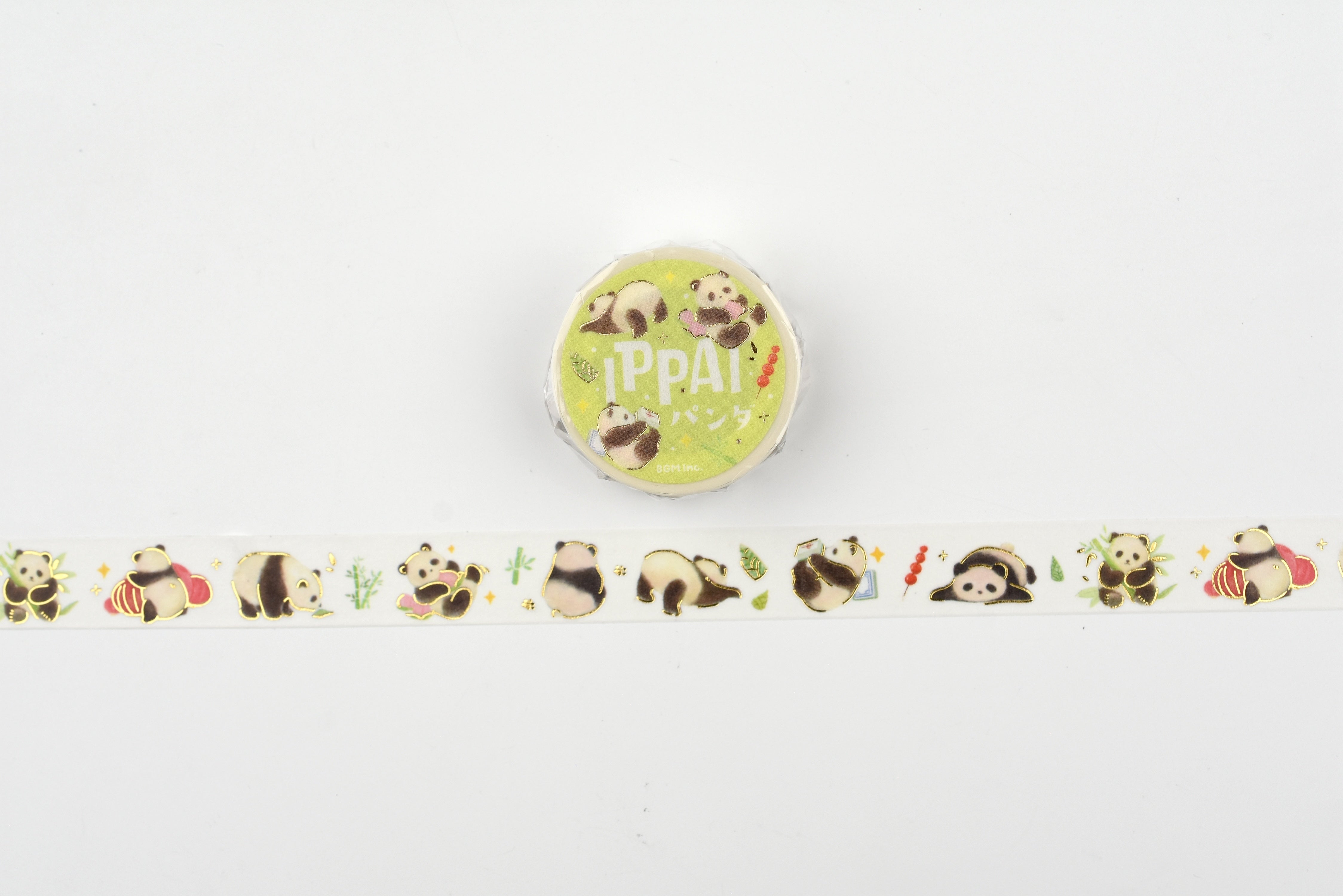 BGM Washi Tape - Foil Stamping - IPPAI - Full of Pandas