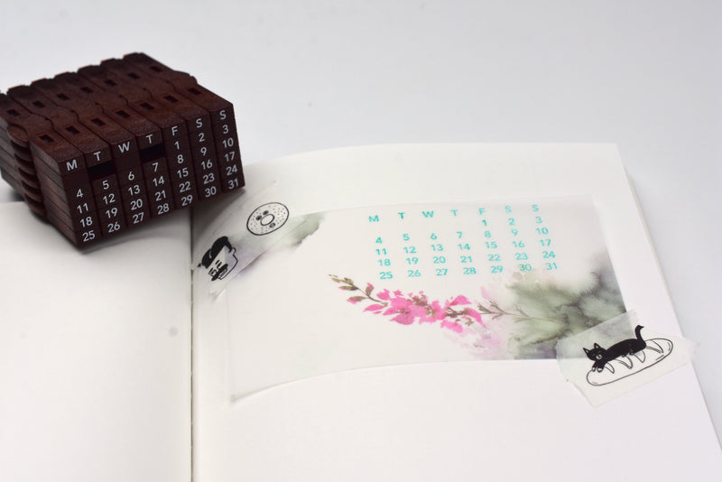 Shachihata Perpetual Calendar Stamp English Yoseka Stationery shachihata-perpetual-calendar-stamp-english-yoseka-stationery
