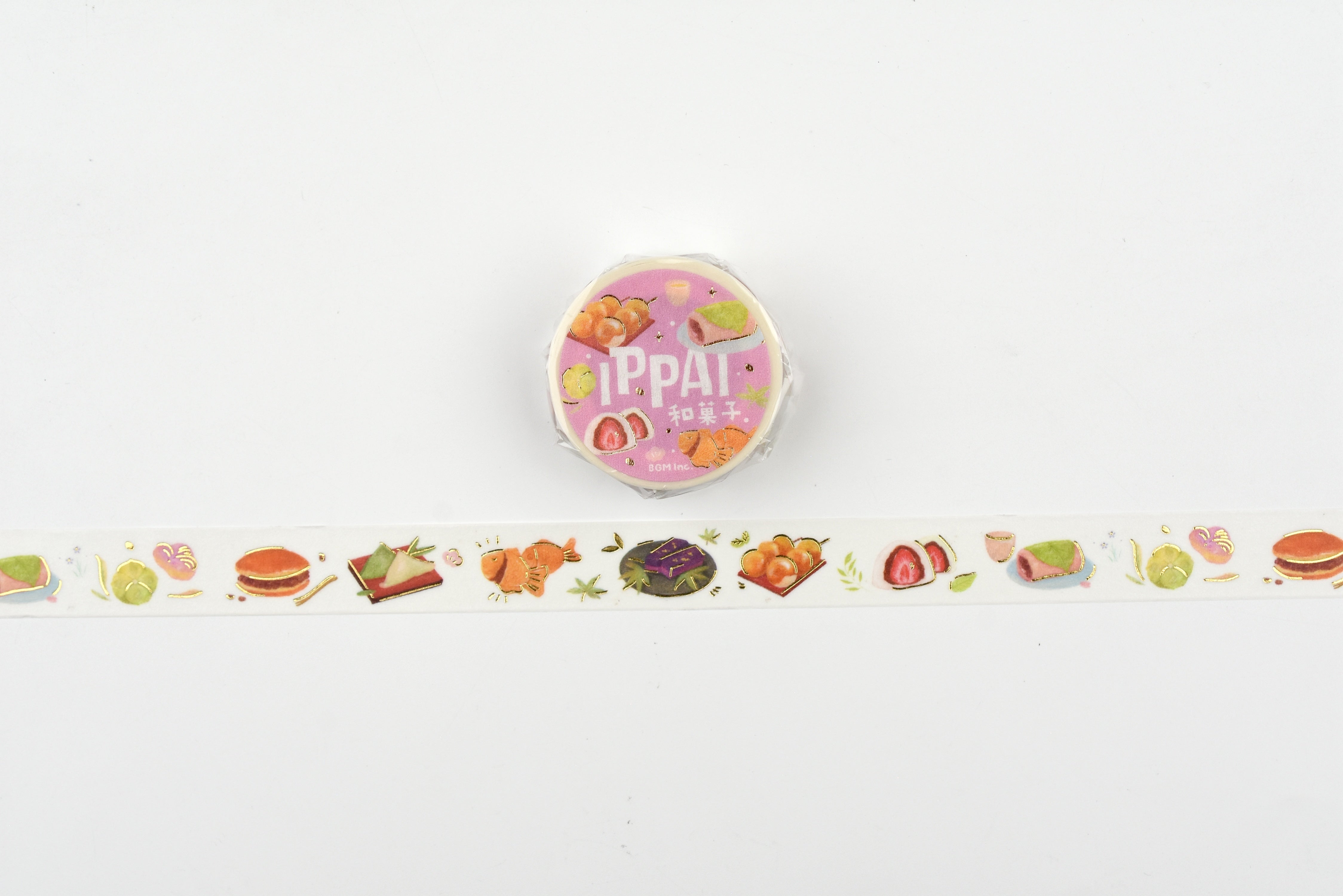 BGM Washi Tape - Foil Stamping - IPPAI - Full of Wagashi (Japanese Sweets)