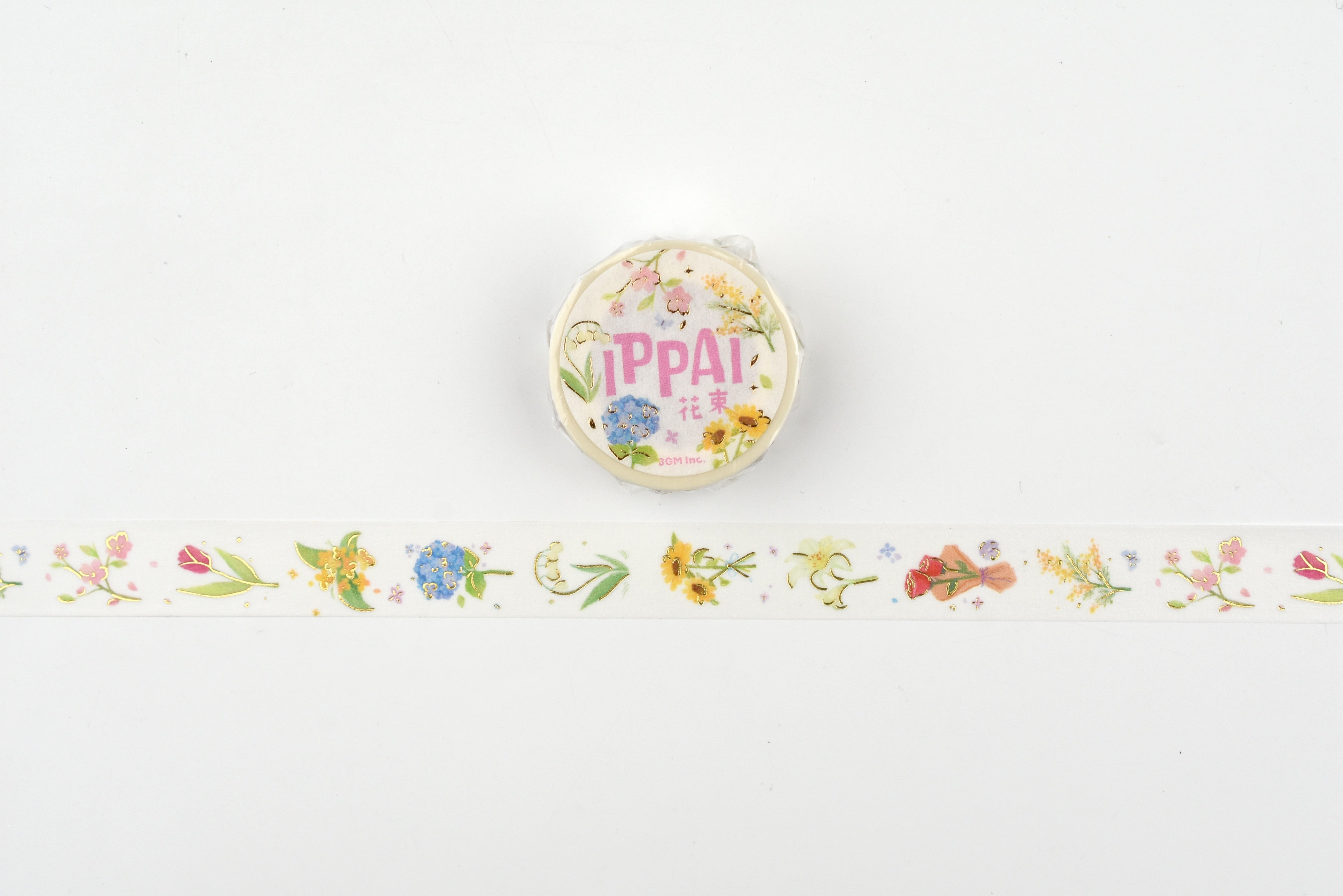 BGM Washi Tape - Foil Stamping - IPPAI - Full of Bouquets