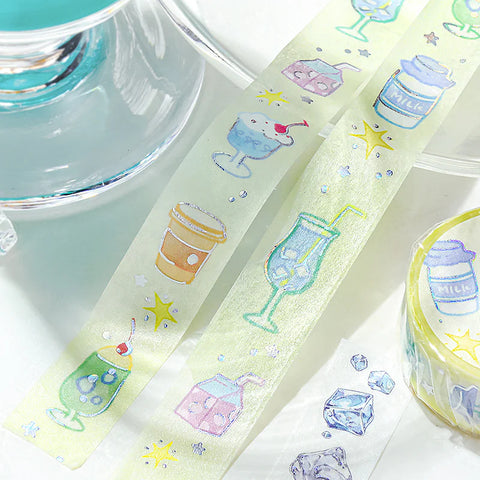 BGM Washi Tape - Foil Stamping Life - Relaxing Drinks