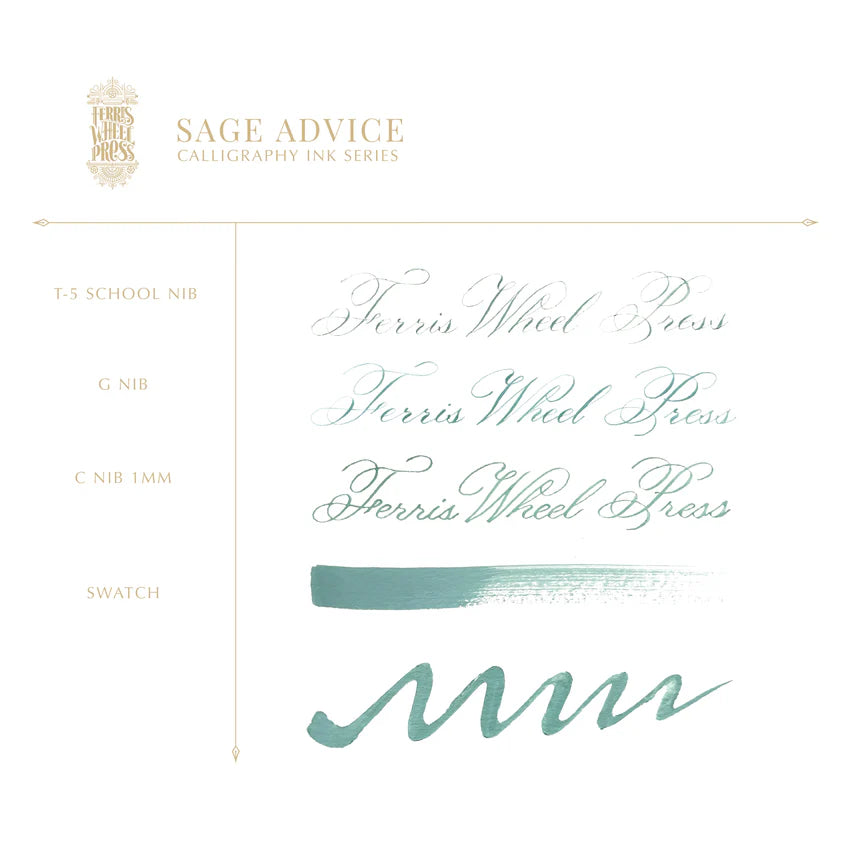 Ferris Wheel Press - Calligraphy Ink - Sage Advice – Yoseka Stationery
