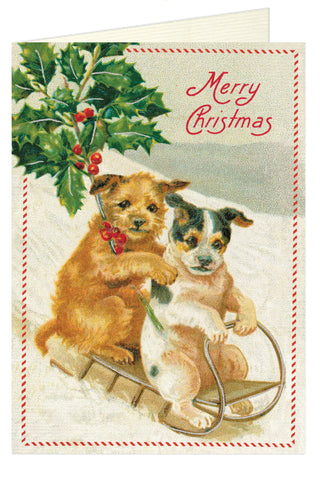 Merry Christmas Dogs - Greeting Card