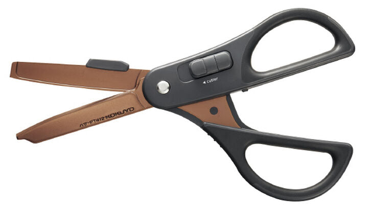Kokuyo Hako-Ake 2 Way Scissors - Glueless Blade - Titanium (Coming Soon)