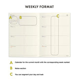 Hightide Diary 2024 Weekly Planner Cat - A6