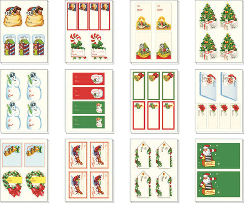 Cavallini - Vintage Stickers - Christmas