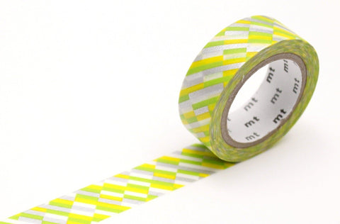 mt Washi Tape - Block Stripe Green