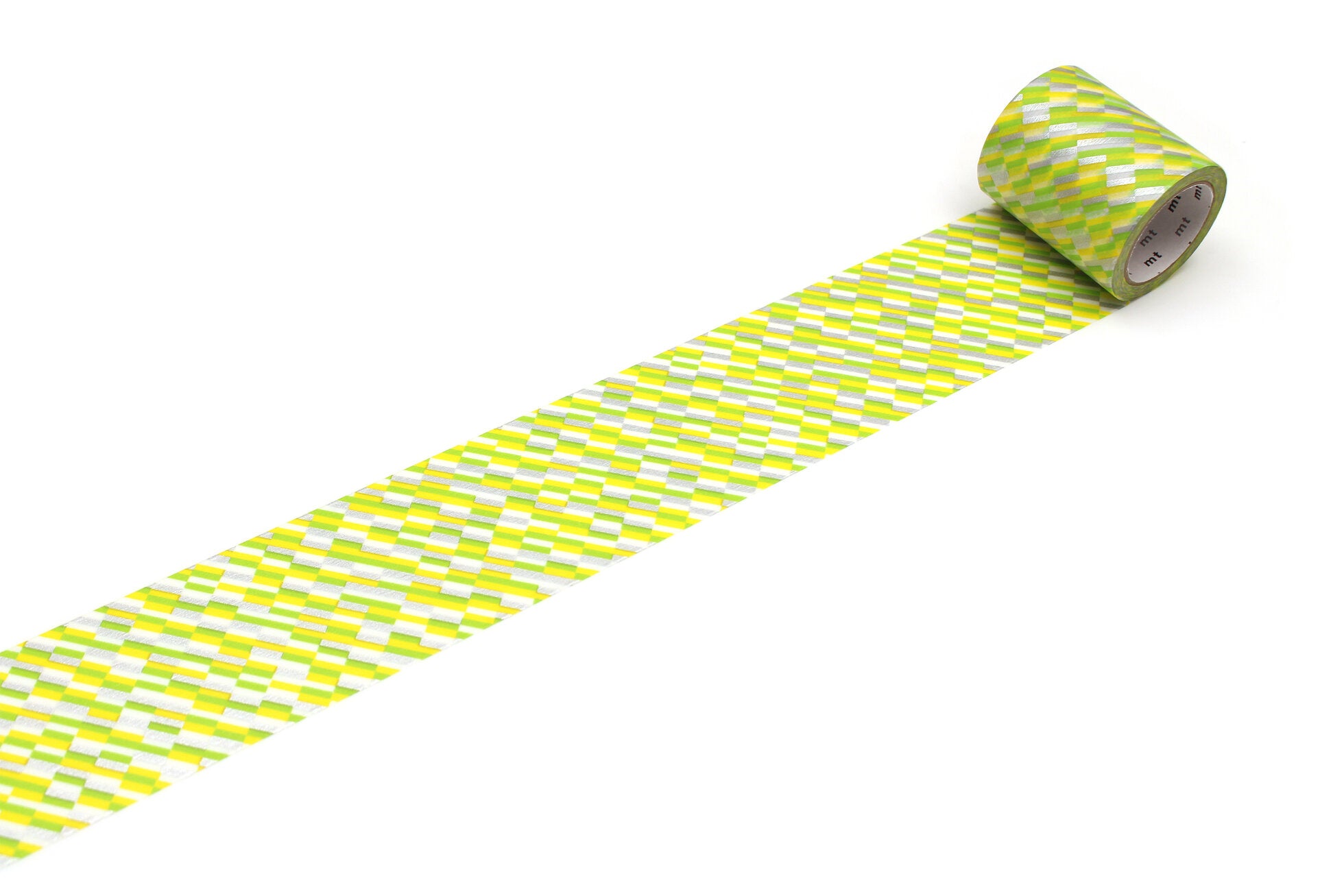 mt Washi Tape - Extra Wide - Block Stripe Green
