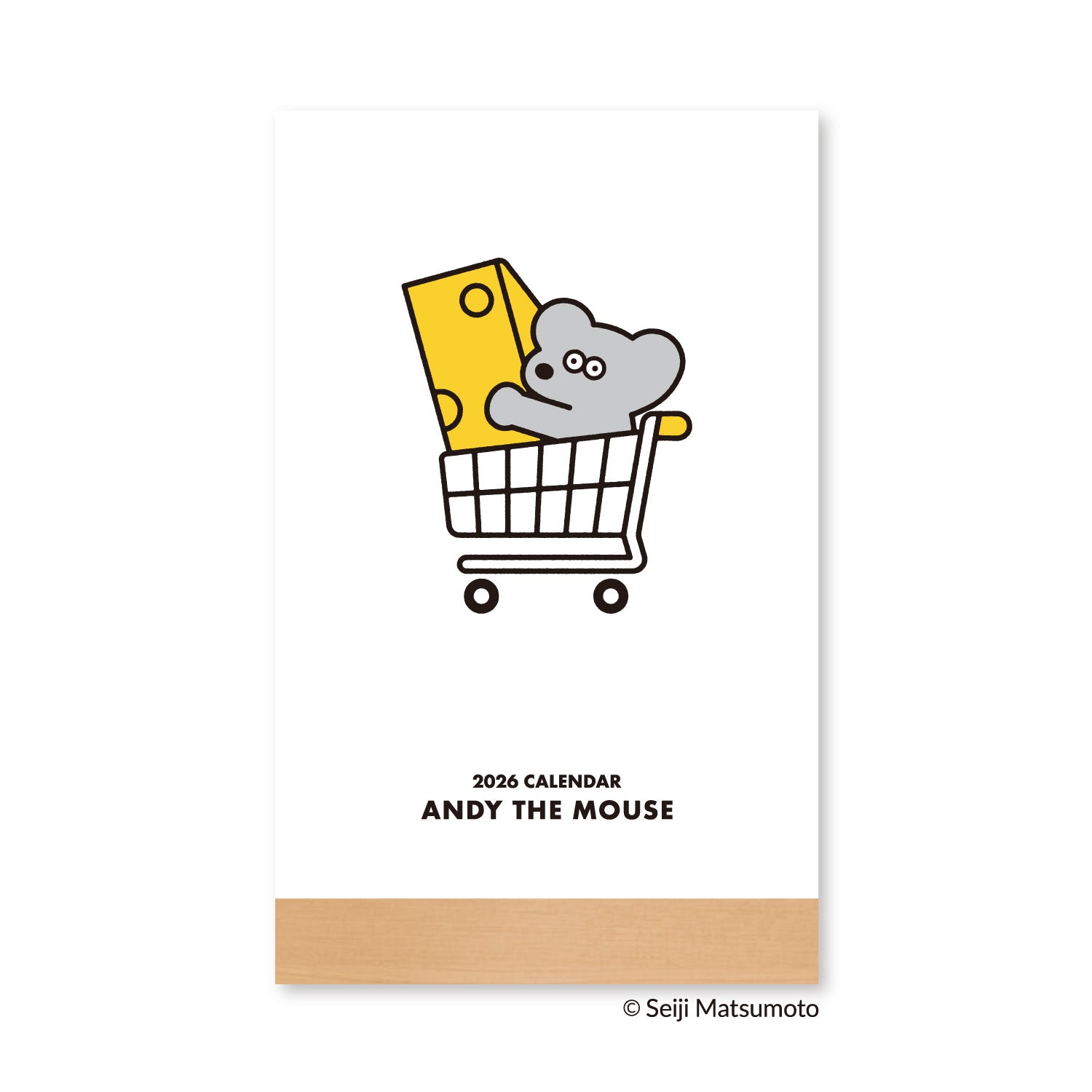 Shinnippon x Seiji Matsumoto 2026 - Andy the Mouse Desktop Monthly Calendar