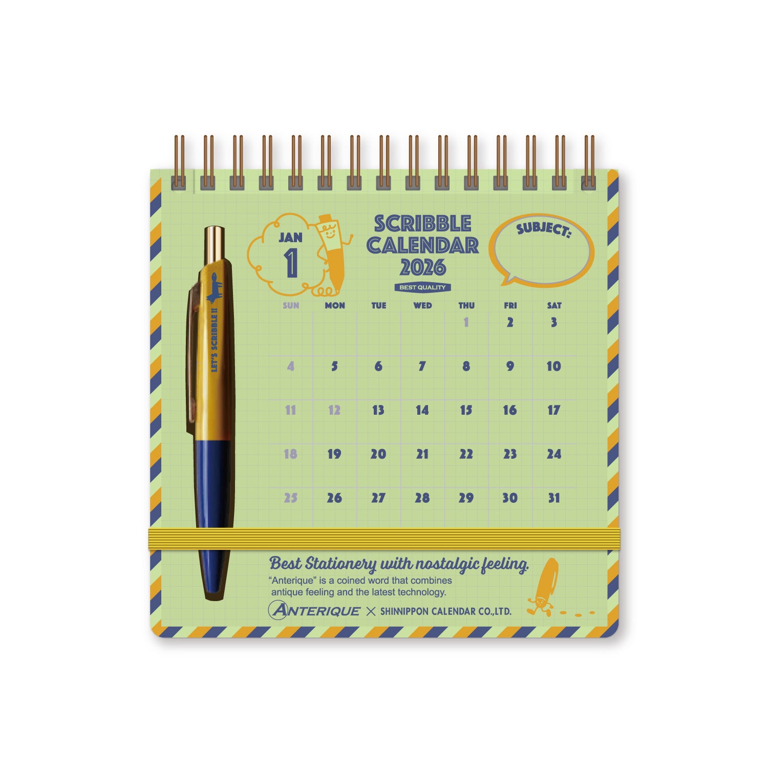 Shinnippon x Anterique 2026 - Scribble Calendar