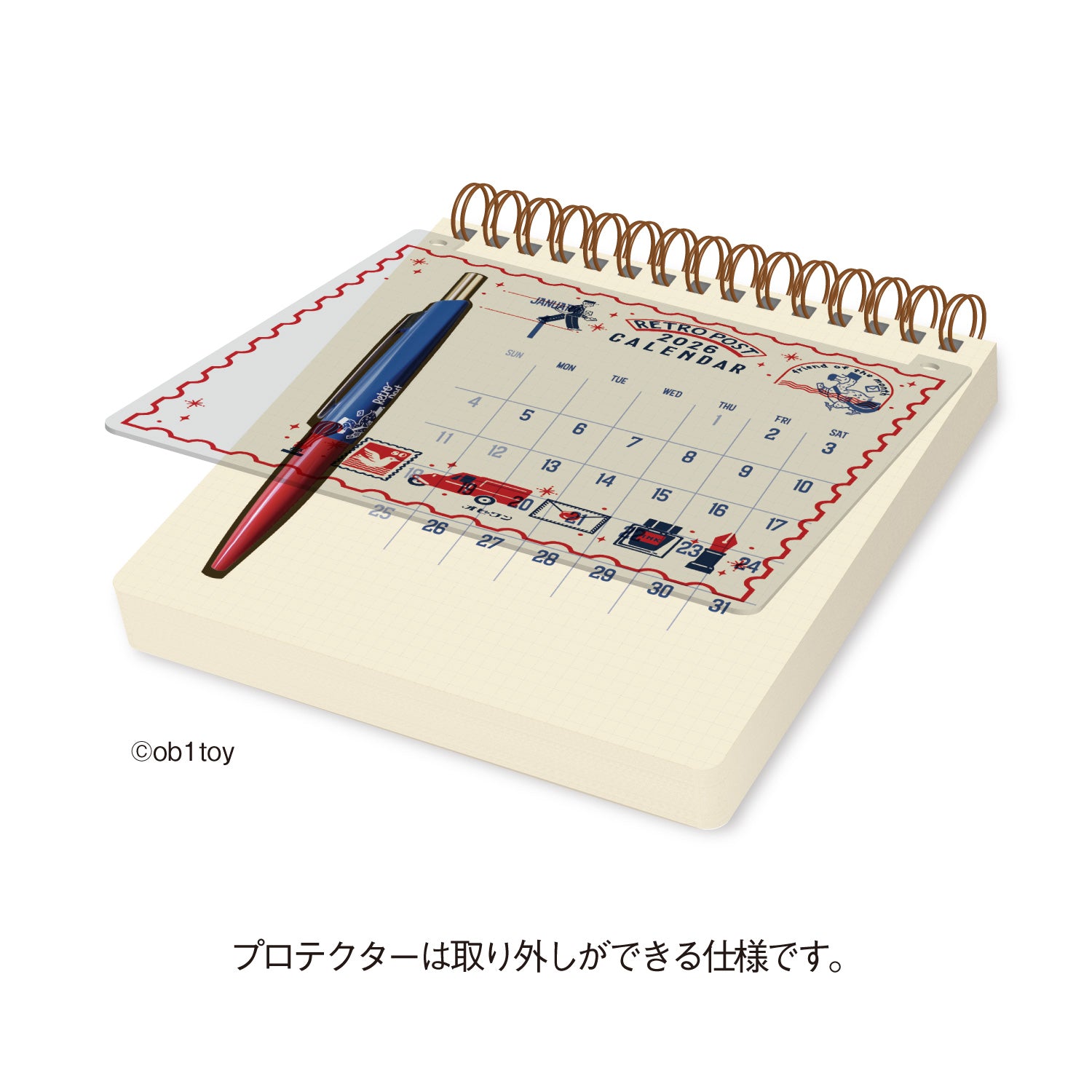 Shinnippon x Ob1 2026 - Scribble Calendar – Yoseka Stationery