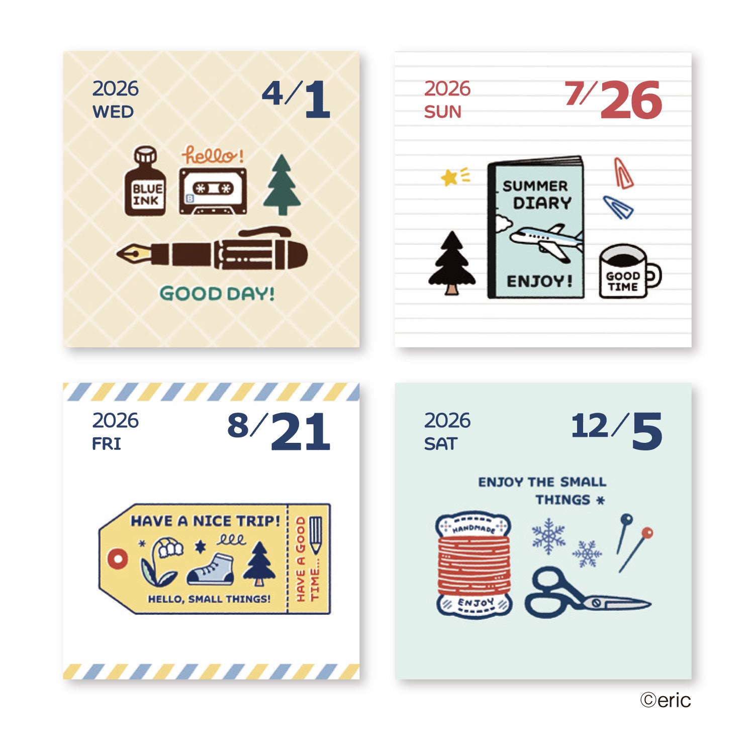 Shinnippon x eric 2026 - Color Daily Calendar – Yoseka