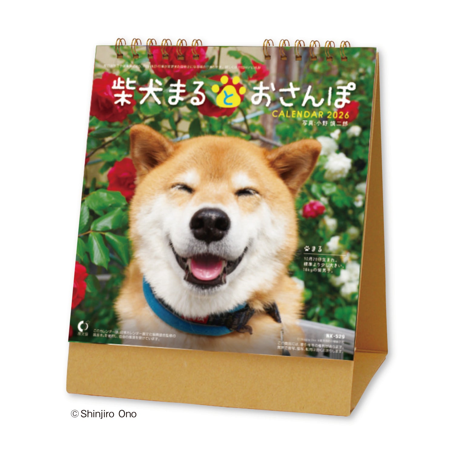 Shinnippon 2026 - Desktop Monthly Calendar - Walking with Shiba