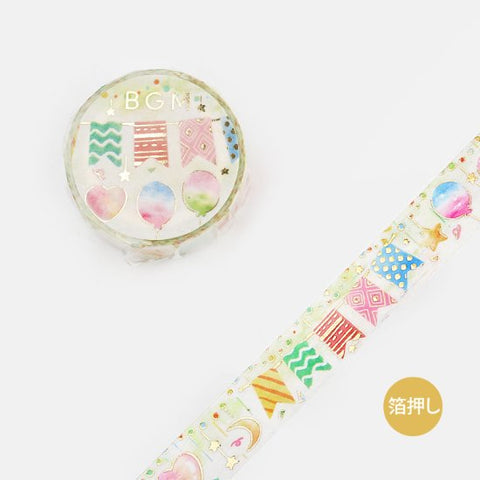 BGM Slim Washi Tape - Tea Break – Yoseka Stationery