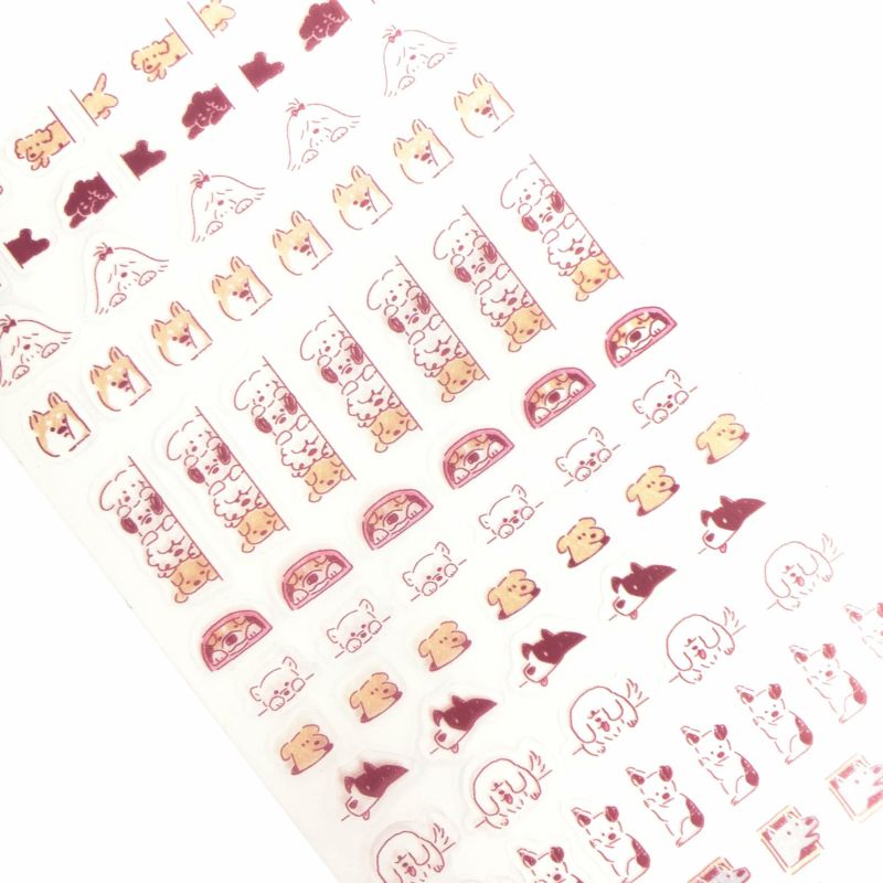 Furukawa Paper Sticker Sheet - Watashi Biyori Daily Sticker - Hyokkori - Dog