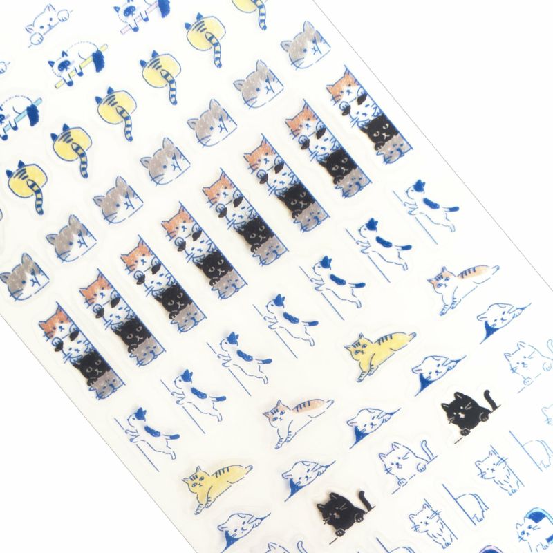 Furukawa Paper Sticker Sheet - Watashi Biyori Daily Sticker - Hyokkori - Cat