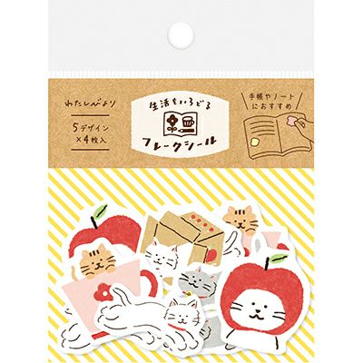 Furukawa Paper Flake Stickers - Yuruneko