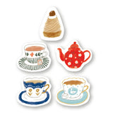 Furukawa Paper Flake Stickers - Tea Time