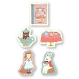 Furukawa Paper Flake Stickers - Rabbit Tea Party