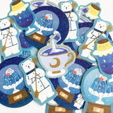 Furukawa Paper Flake Stickers - Sora Cafe - Night