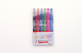 Pentel Touch Brush Sign Pen - Set of 6