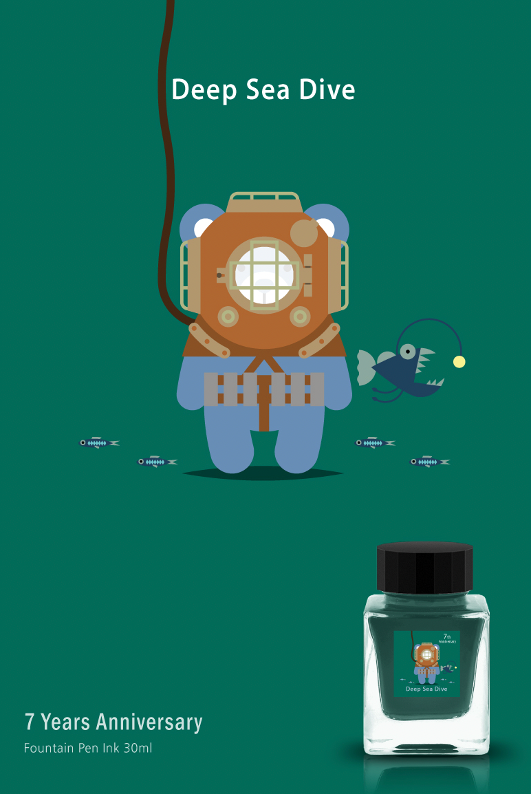 Tono & Lims Ink Bottle - Seven Year Anniversary - Deep Sea Dive - 30ml  (Coming Soon)