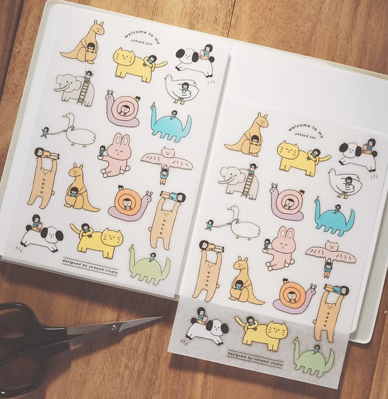 Yohand Studio Print-on Sticker Sheets - Animals