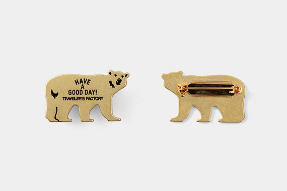 TRAVELER's Factory - Holiday Bear Brass Badge - Limited