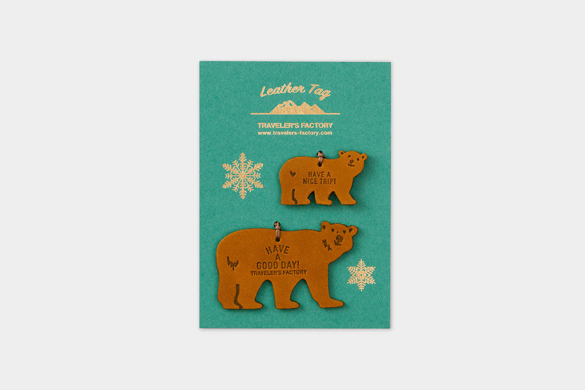 TRAVELER's Factory - Holiday Bear Leather Tag - Limited