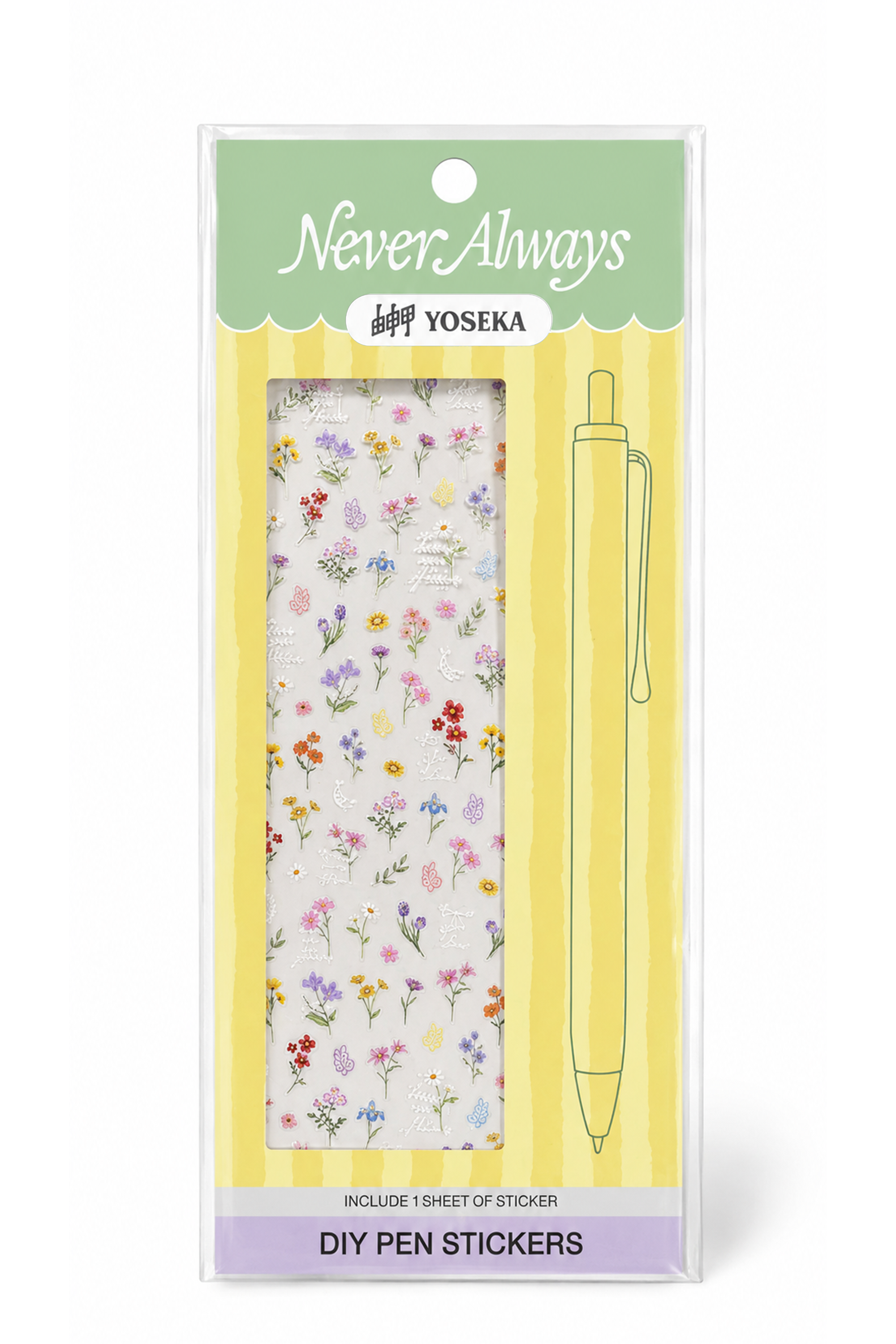 Yoseka x Never Always DIY Pen Stickers - Wildflower Reverie (Pre-Order Only. Ships Mid-July)