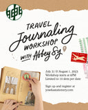 Travel Journaling Workshop with Abbey Sy - Monday, July 31, 2023 - 6pm