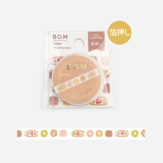 BGM Slim Washi tape - Biscuit Dessert