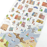 Mind Wave - Town Map Sticker - Blue City