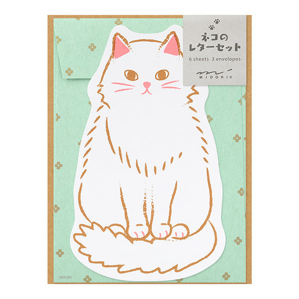 Midori Letter Set Die Cut - Cat