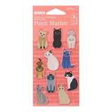 Midori Point Marker Sticky Notes - Cat