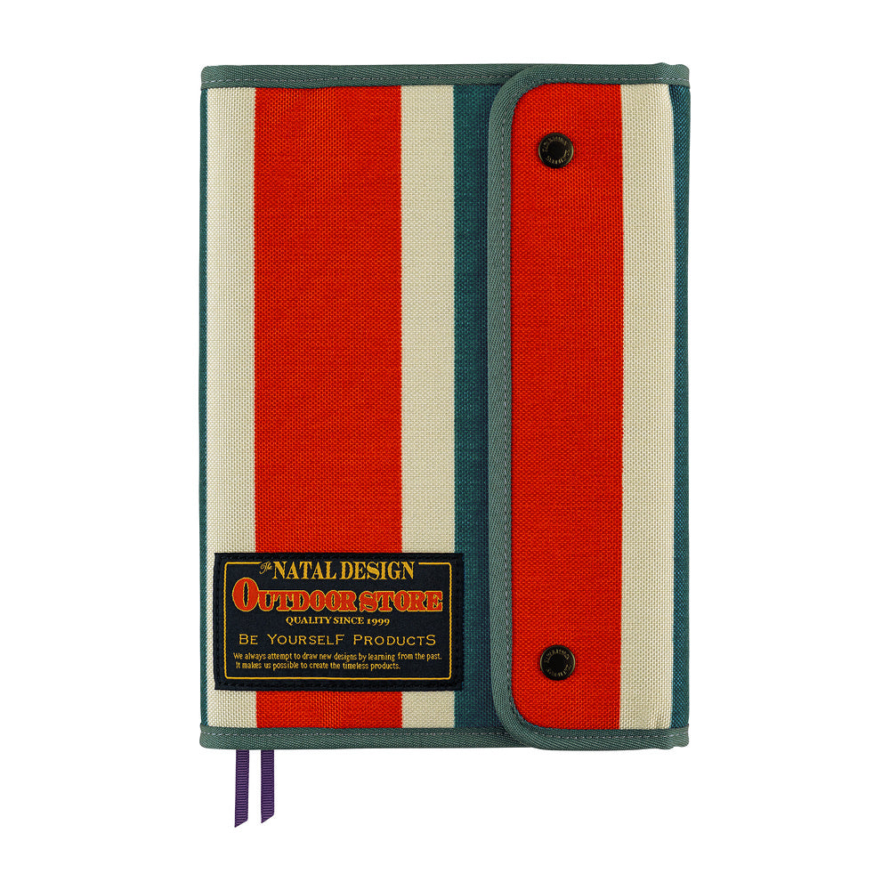 Hobonichi Techo Cousin Cover 2027 - Natal Design: Hello New Day! (Retro Stripe) - A5 (Order Starts Aug 31st @ 10pm ET)